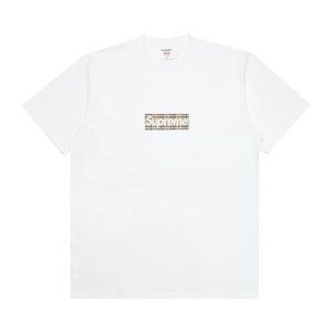 Supreme Burberry White Box Logo Tee Shirt Size Small